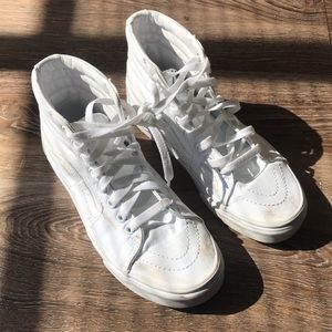 White vans high tops